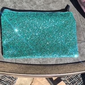 Sparkling Teal Makeup Bag